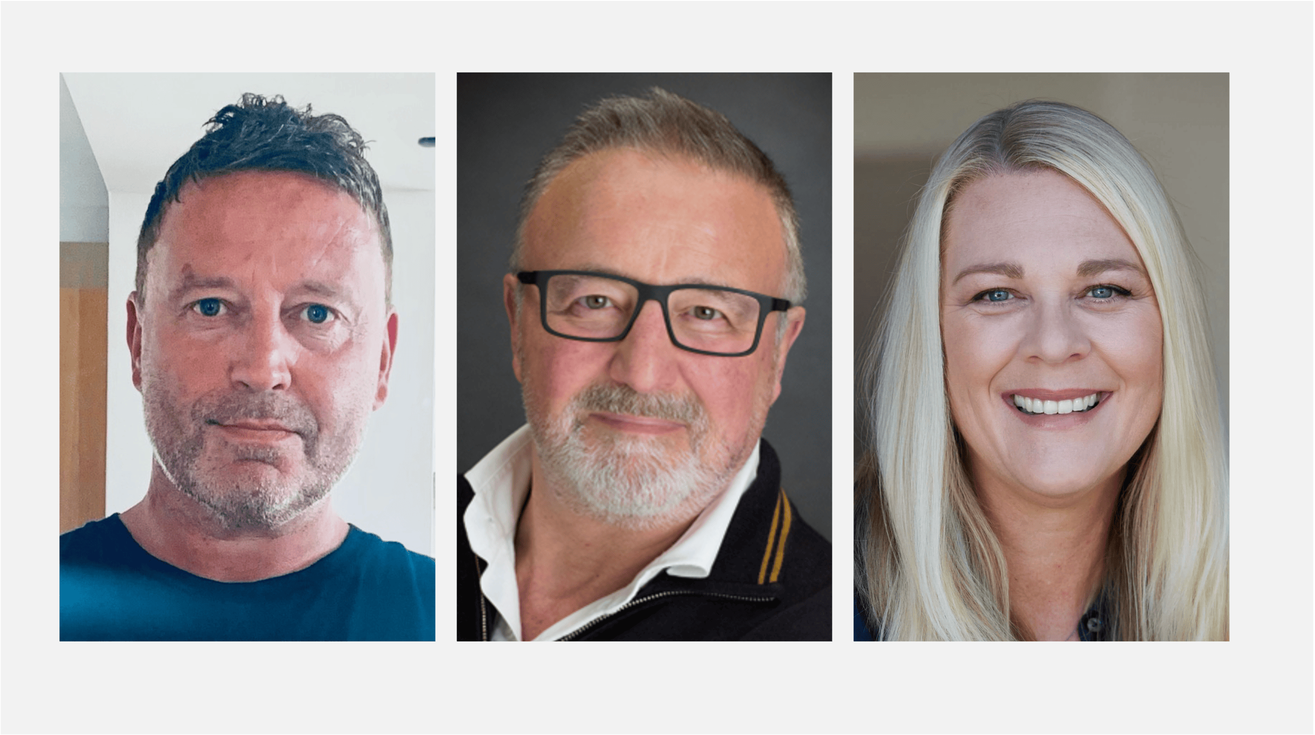 Pictures of Kudos' new appointments, Left to right: David Thompson, Charlie Buckwell, Alison Doughty