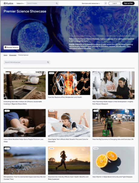 Premier Science chooses Kudos to accelerate discoverability and recognition