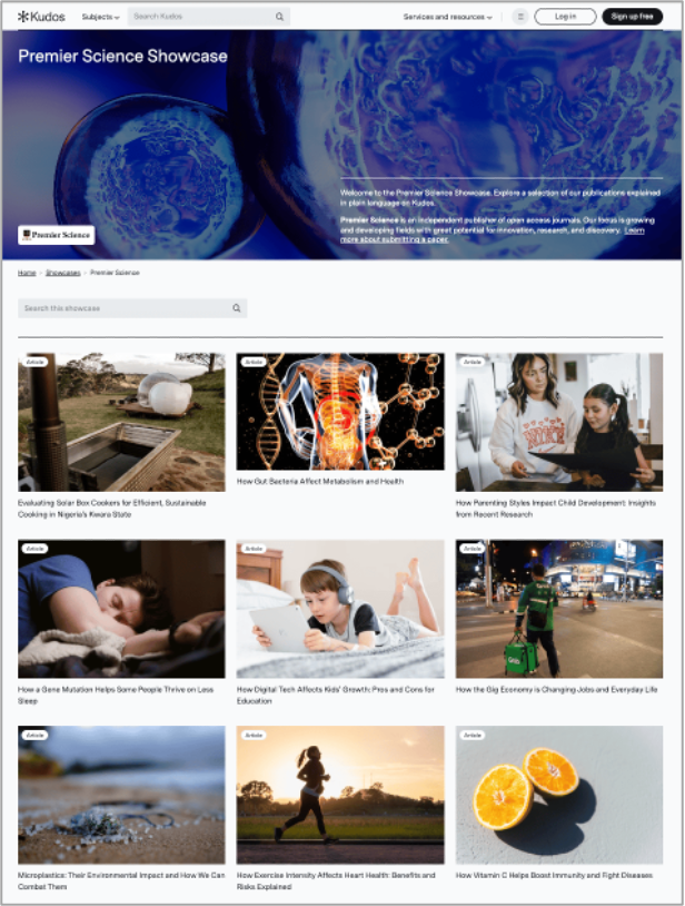 Premier Science chooses Kudos to accelerate discoverability and recognition