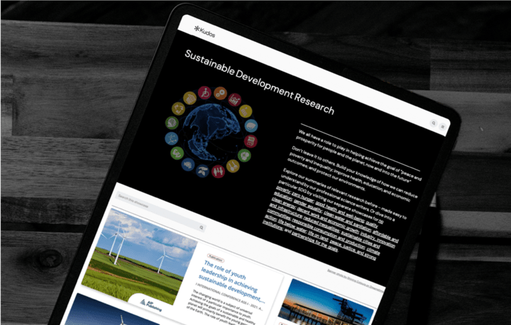 Influential publishing organizations continue to choose Kudos SDG initiatives